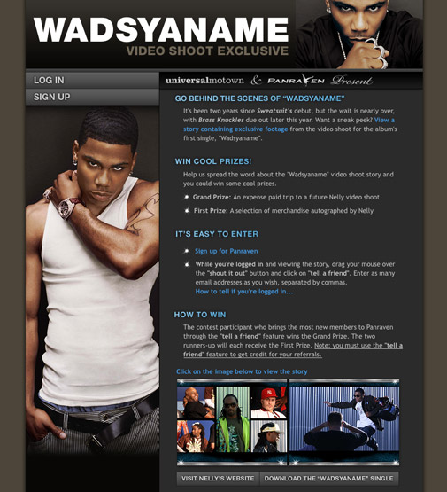 Panraven's Universal Music Group Implementation: Nelly contest